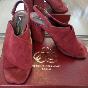 Opening Ceremony Curtain Heeled Sandals